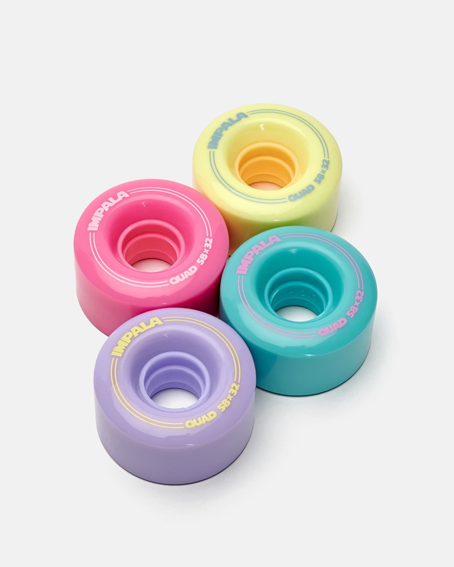 4 Pack Wheels - Multi Pastel - Impala Rollerskates