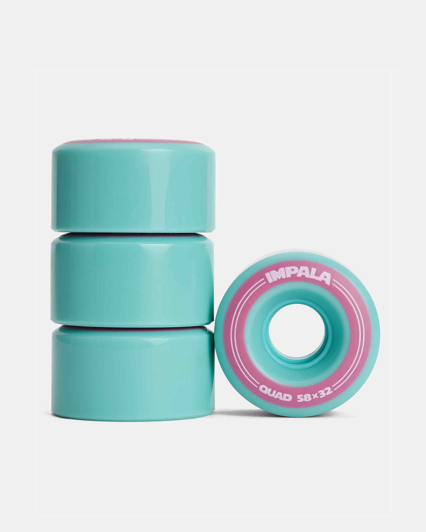 4 Pack Wheels - Aqua - Impala Rollerskates