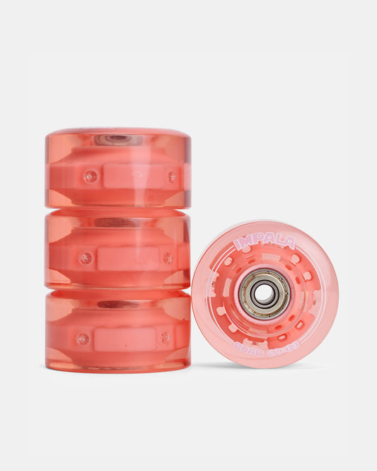 4 Pack Wheels - Light Up Pink - Impala Rollerskates