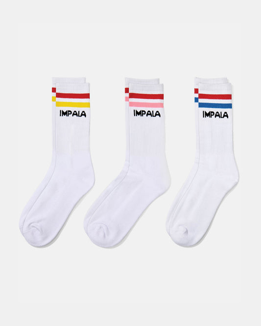 Impala Stripe Socks 3-Pack - Impala Rollerskates